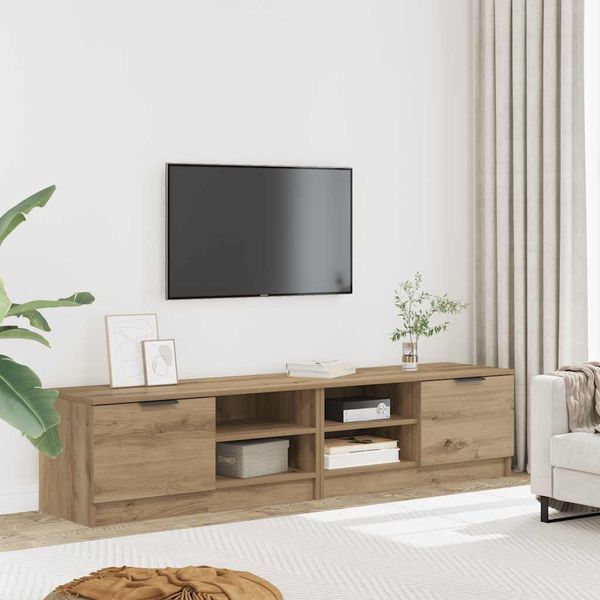vidaXL TV-Schränke 2 Stk. Artisan-Eiche 80x35x36,5cm Holzwerkstoff 856857