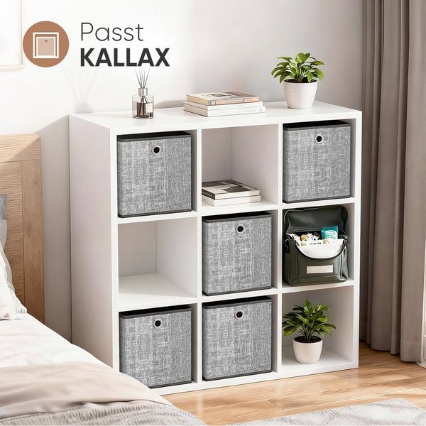 Sekey Aufbewahrungsbox Kinderzimmerregal aus Vliesstoff mit Griff – faltbare Stoffboxen, Faltbox Organizer für Kleidung Aufbewahrungsboxe für Schrank und Regal