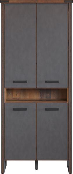 Stauraumschrank Prime | Old Used Wood / Matera grau | Shabby Look