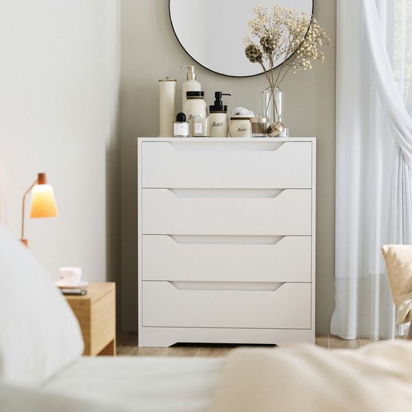 HOMECHO Kommode, Kommode mit 4 Schubladen aus Holz
