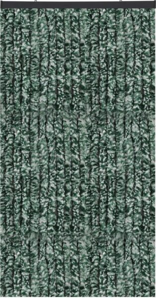 Flauschvorhang in Sondergröße - Türvorhang Breite: 100cm - Länge: 250cm, Grün Meliert