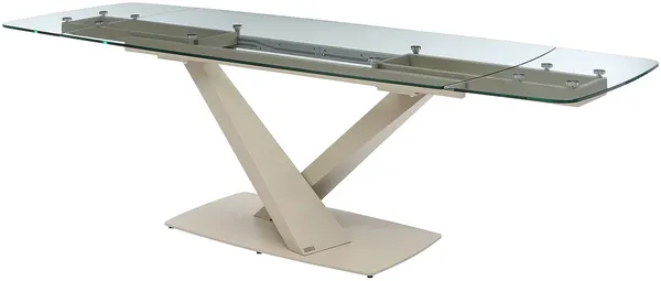 Vente-unique - MALATA Esstisch Glas TransparentBeige - B 90 cm x H 76 cm x L 220 cm260 cm180 cm Bild 6