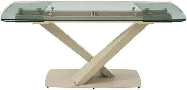 Vente-unique - MALATA Esstisch Glas TransparentBeige - B 90 cm x H 76 cm x L 220 cm260 cm180 cm Bild 3