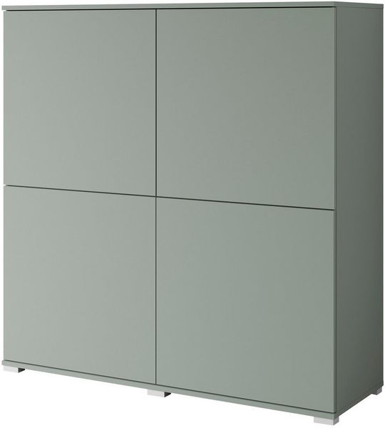 OTTO home Highboard Kenia, moderne grifflose Hochkommode mit 4 Türen, Breite 120 cm (1 St), Push-to-Open-Fronten, höhenverstellbaren Einlegeböden