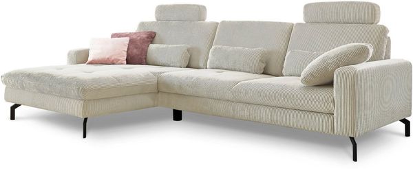 Die PlanBar Ecksofa MP-IN20110 L-Form mit Federkern-Polsterung, optional mit Funktionen erhältlich