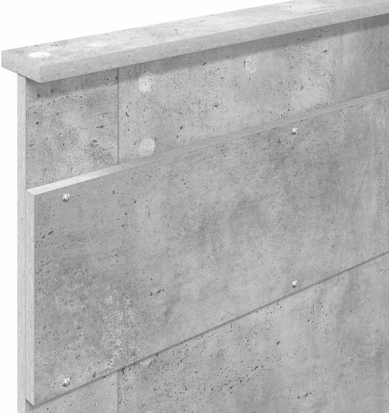 vidaXL Bettrahmen mit Kopfteil Beton Grau 90 x 190 cm Holzwerkstoff 3410030 Bild 11