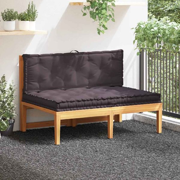 vidaXL Palettenauflagen 2 Stk. Baumwolle Anthrazit 3053635