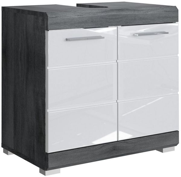 Newroom Waschbeckenunterschrank Void Waschbeckenunterschrank Avola Anthrazit Weiß Hochglanz Modern Bads...