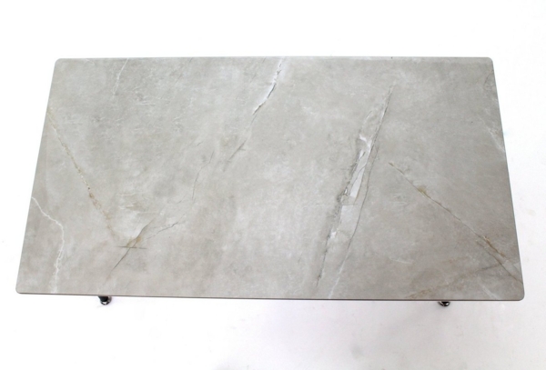 Couchtisch >2120-38< in Keramik Hochglanz grau Marmoriert - 110x42x60 (BxHxT) Bild 2