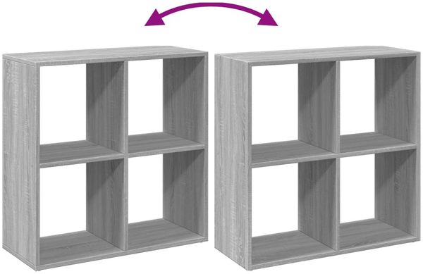 vidaXL Raumteiler-Bücherregal Grau Sonoma 69,5x29x69,5 cm 858008 Bild 9