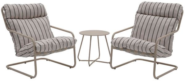 casa NOVA Gartenlounge-Set casa NOVA Lounge-Set OSLO beige Gartenset Loungemöbel Gartenmöbel