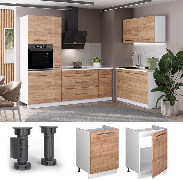 Spülenunterschrank Fame-Line Goldkraft Eiche/Weiß 60 cm Vicco Bild 4