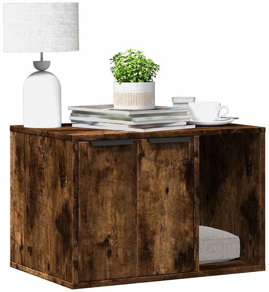 vidaXL Katzenklo Räuchereiche 60x40x40 cm Holzwerkstoff 857728