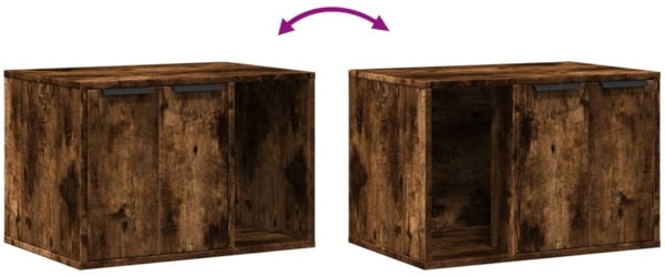 vidaXL Katzenklo Räuchereiche 60x40x40 cm Holzwerkstoff 857728 Bild 7