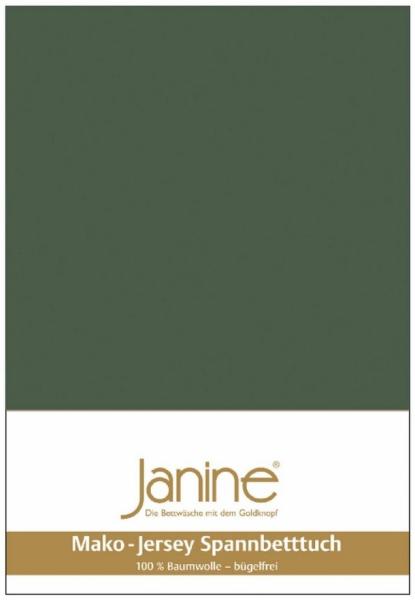 Janine Mako Jersey Spannbetttuch Bettlaken 180 - 200 x 200 cm OVP 5007 76 olivgrün