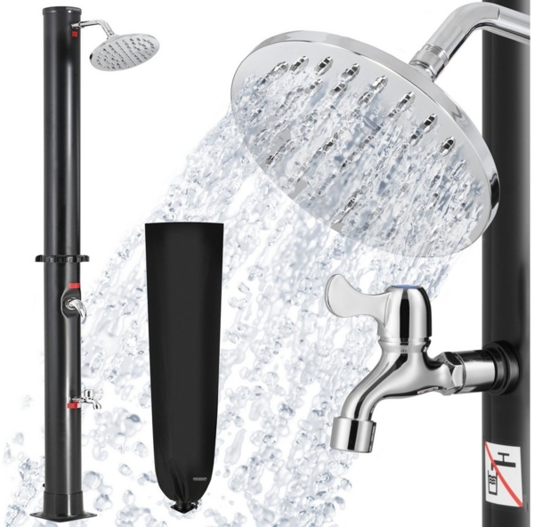 monzana Solardusche Solardusche, 20 Liter UV-beständig Kunststoff Regendusche Pooldusche Dusche