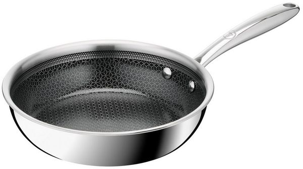 Tefal Bratpfanne Master Mesh, Edelstahl (1-tlg), HybridMesh-Technologie, mineralische Oberfläche, induktionsgeeignet