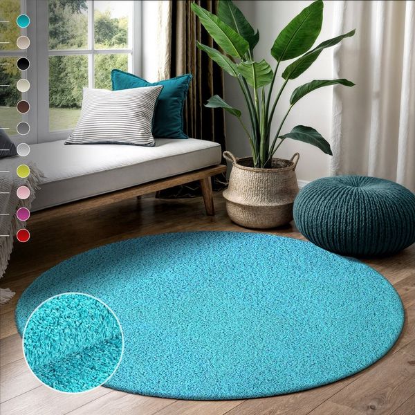 Sanat Hochflor-Teppich LOCA, rund, Höhe: 30 mm, Wohnzimmer, Langflor, Shaggy, Schlafzimmer