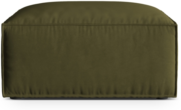 Micadoni Hocker Nuria 1-Sitzer Samt Moßgrün Melange