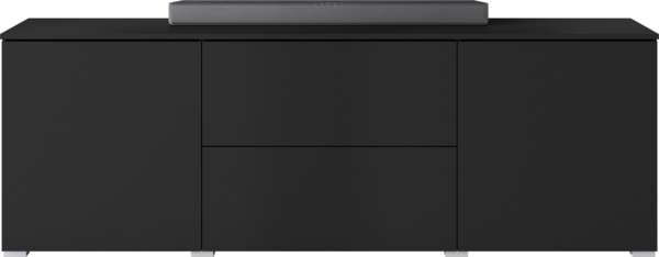 TV-Lowboard Doppo 180 (Farbe: Schwarzer Graphit, ohne Beleuchtung)