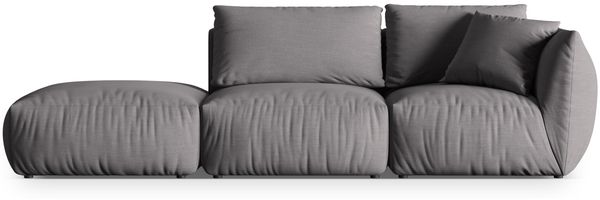 Micadoni Modulares Sofa Chris 3-Sitzer Links Strukturierter Stoff Sand