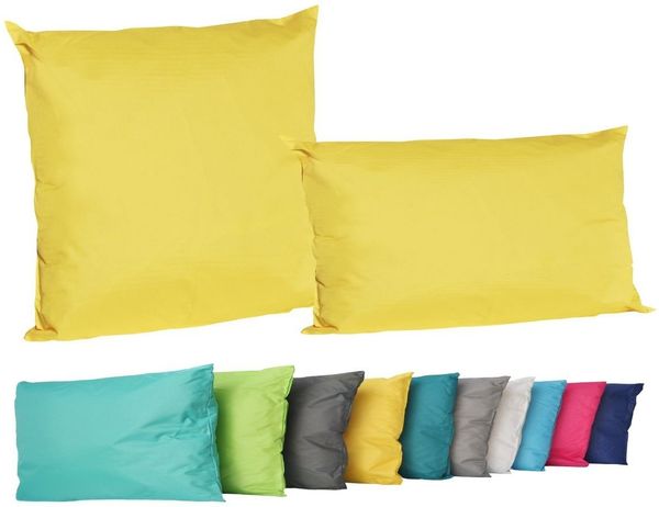 JACK Dekokissen 2er Set Outdoor Lounge Deko Kissen Set 45x45 cm + 30x50 cm Inkl. Füllung, mit Lotus-Effekt, Robust, Strapazierfähig, für Innen & Außen geeignet