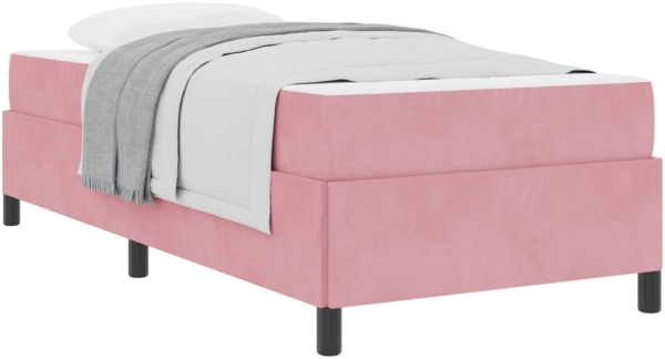 vidaXL Bettrahmen mit Matratze Rosa 80 x 200 cm Stoff 3399029