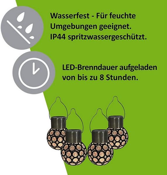 ISOTRONIC LED Solarleuchte LED Kugellicht