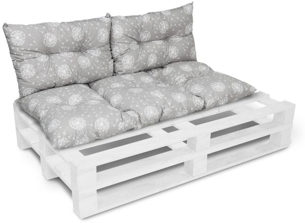Amilian Stuhlkissen - Bankauflage - Gartenbankauflage - 60x120cm + 2 x 40x60cm, 3er Set - Gartenbankauflage - Pallettensitzkissen - Bankkissen