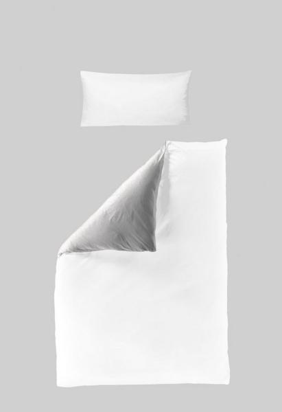 BIERBAUM Wendebettwäsche Modern Uni in Gr. 135x200, 155x220 oder 240x220 cm, Renforcé, 2 teilig, Modernes Unidesign: Schlichte, elegante Optik für jedes Schlafzimmer