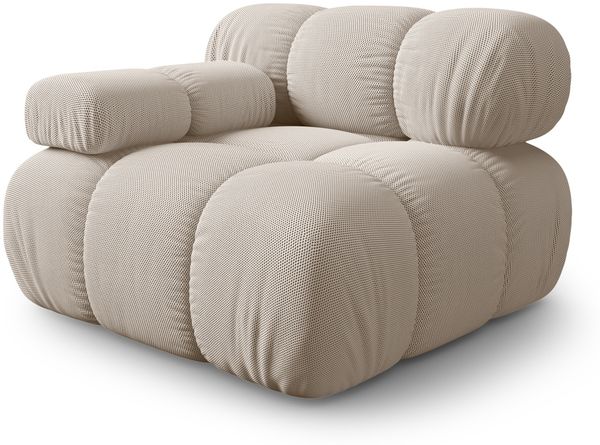 Micadoni Eckmodul Bellis Links 3D-Stoff Sonic Helles Beige Bild 2