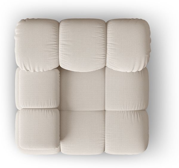 Micadoni Eckmodul Bellis Links 3D-Stoff Sonic Helles Beige Bild 3