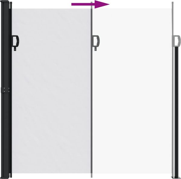 vidaXL Seitenmarkise Ausziehbar Weiß 200x600 cm 4004556 Bild 5