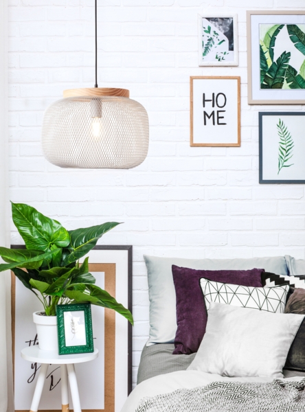 Brilliant AG Leuchten 99111-40 Giada Pendelleuchte 1-flammig 39cm grau holz