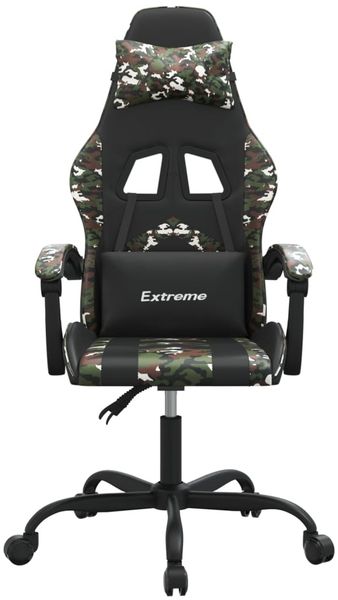 vidaXL Gaming-Stuhl Drehbar Schwarz und Tarnfarben Kunstleder [349602] Bild 3