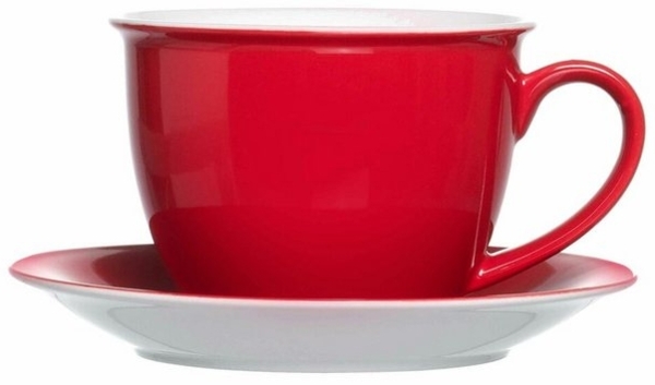Ritzenhoff & Breker Doppio Jumbo Obere, Obertasse, Ober Tasse, Geschirr, Porzellan, Rot, 350 ml, 515558 Bild 2