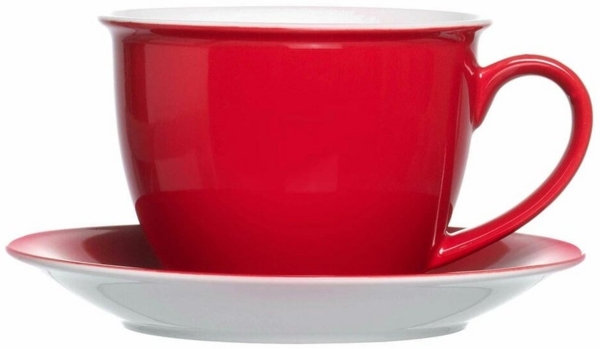 Ritzenhoff & Breker Doppio Jumbo Obere, Obertasse, Ober Tasse, Geschirr, Porzellan, Rot, 350 ml, 515558 Bild 1