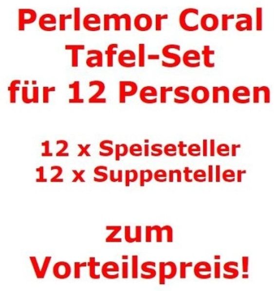 like. by Villeroy & Boch Perlemor Coral Tafel-Set für 12 Personen / 24 Teile A U S L A U F !