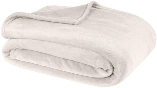 Wohndecke Kuscheldecke Flauschig Fleecedecke 150x200 180x220 Sofa Couch Decke, Carpe Sonno, Super Softe Sofadecke Überwurf Tagesdecke Beige Creme