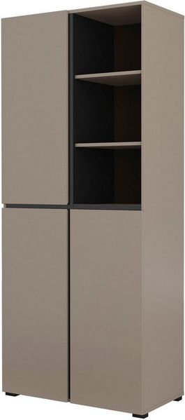 Schuhschrank Kaunas Stauraumschrank 80x40x184cm Farbe: braun