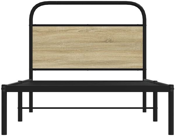 vidaXL Bettgestell ohne Matratze 90x200 cm Sonoma-Eiche Holzwerkstoff 4100251 Bild 4