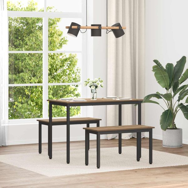 vidaXL Bank Kunsthandwerk Eiche 80 x 35 x 45 cm Holzwerkstoff 892595
