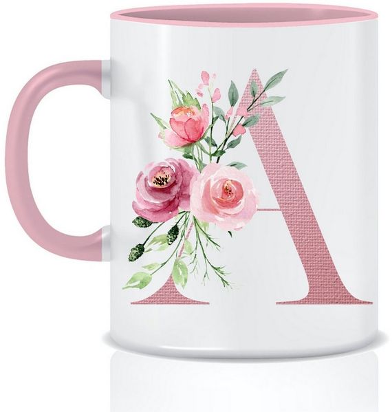 Unal Store Tasse Personalisierte Tasse mit Buchstabe von A bis Z Weihnachten Geschenke