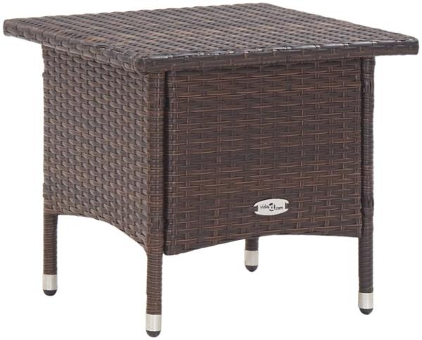 vidaXL Beistelltisch Braun 50x50x47 cm Poly Rattan 46251