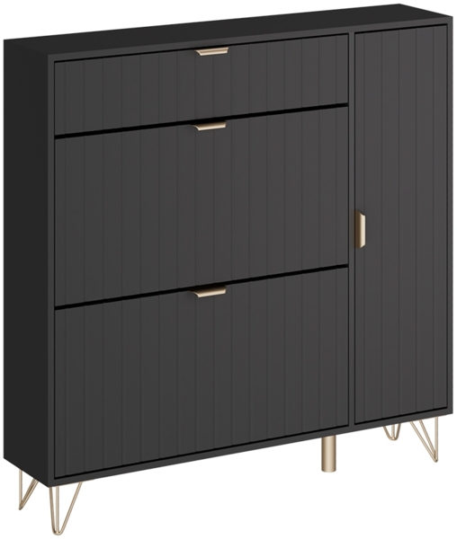 Schuhschrank Helge Schwarz 108 x 107.5 cm Vicco