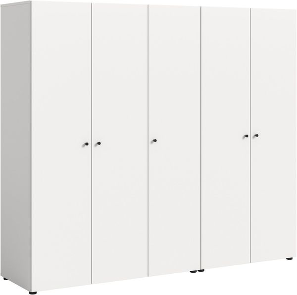 Home affaire Kleiderschrank BILLINGS, Schlafzimmerschrank, Schrank, Garderobenschrank (OTTO BESTSELLER, Garderobe & Schlafzimmer) Breite 200cm, weiß, 5-türig, inkl. 2 Kleiderstangen und 5 Ablageböden