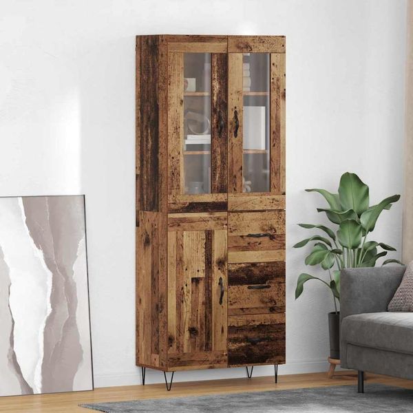 vidaXL Highboard Altholz 69,5 x 34 x 90 cm Holzwerkstoff 3402694