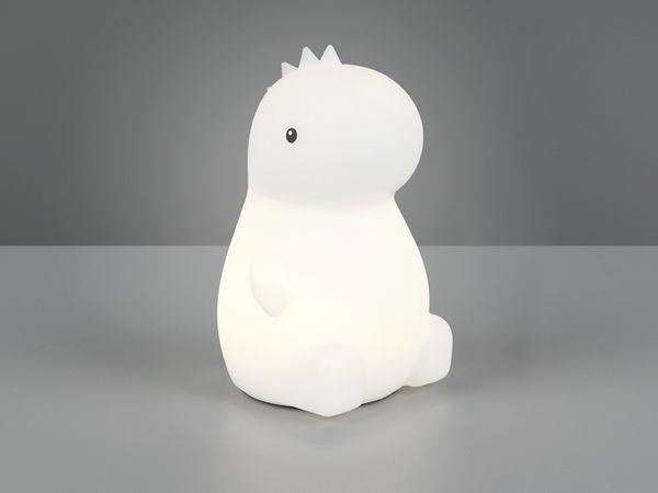 LED Batterie Tischlampe REXY Dino Lampe mit RGBW Farbwechsel, Höhe 15cm