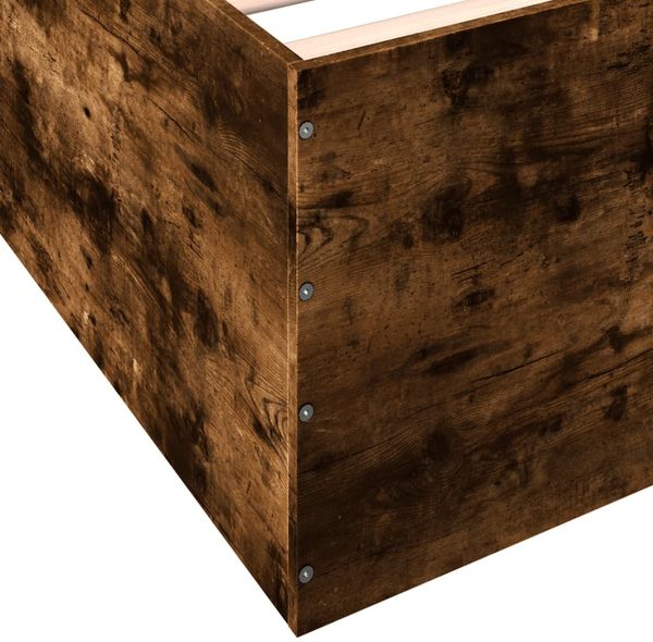 vidaXL Bettgestell Räuchereiche 75x190 cm Holzwerkstoff 3280983 Bild 8