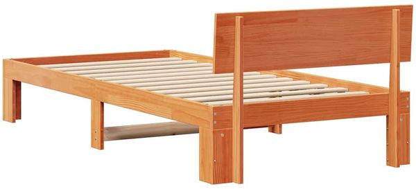 vidaXL Bettrahmen Wachsbraun 90 x 190 cm Massives Kiefernholz 872676 Bild 7